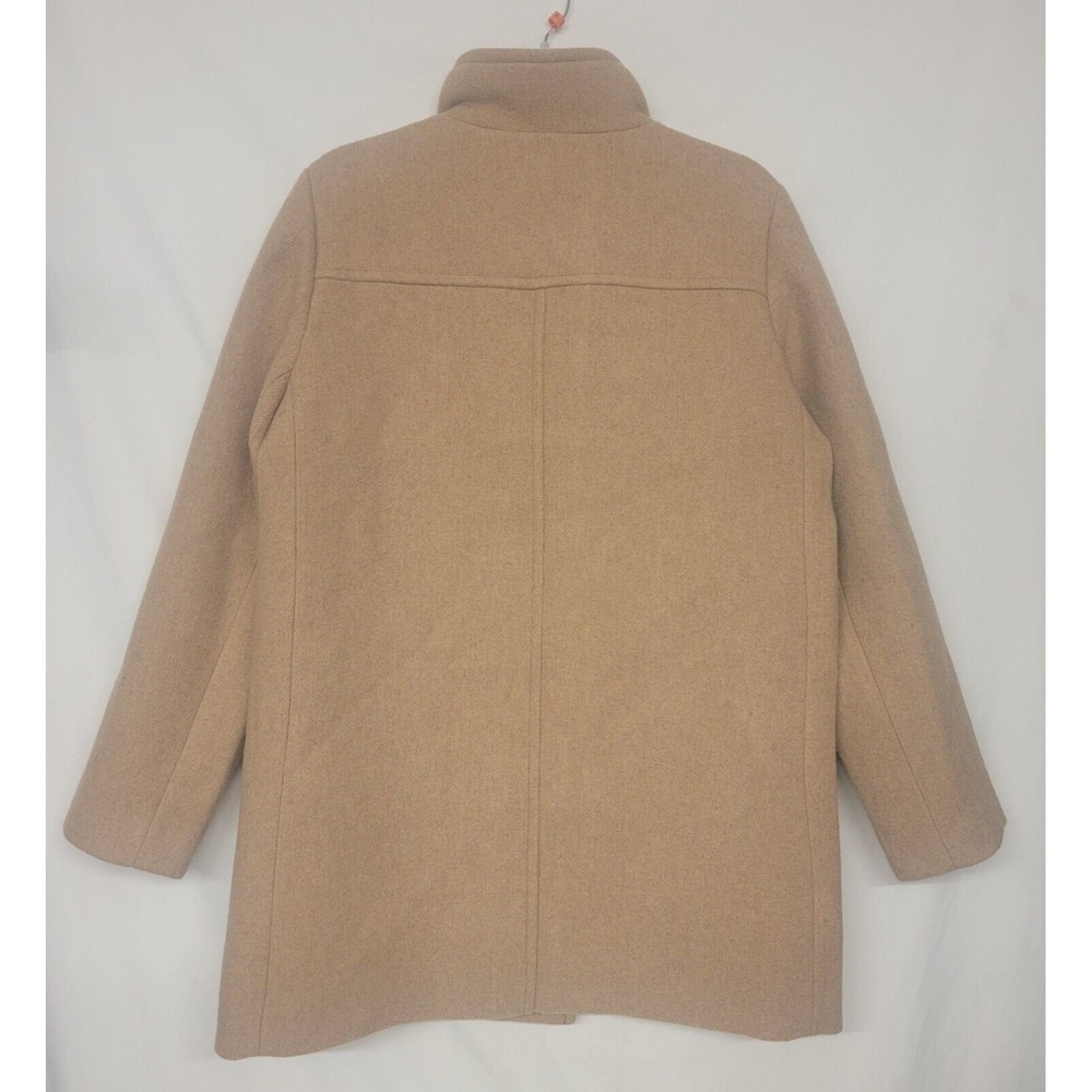 J.Crew Size 12 Wool Blend Mid -Length Coat Brown, Zip up / Button, Winter Coat - Picture 4 of 7